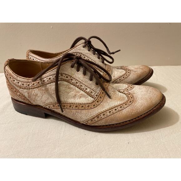 BED|STU Other - BED|STU Cobbler Series Wingtip Oxford Shoes Distressed Brown Men Size 8
